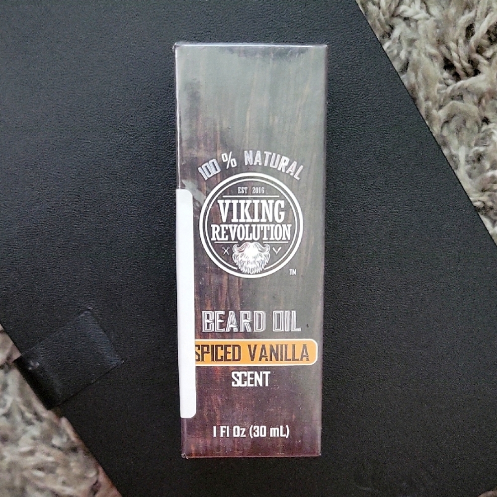 2/$15 NIB Viking Revolution Beard Oil Spiced Vanilla 1oz